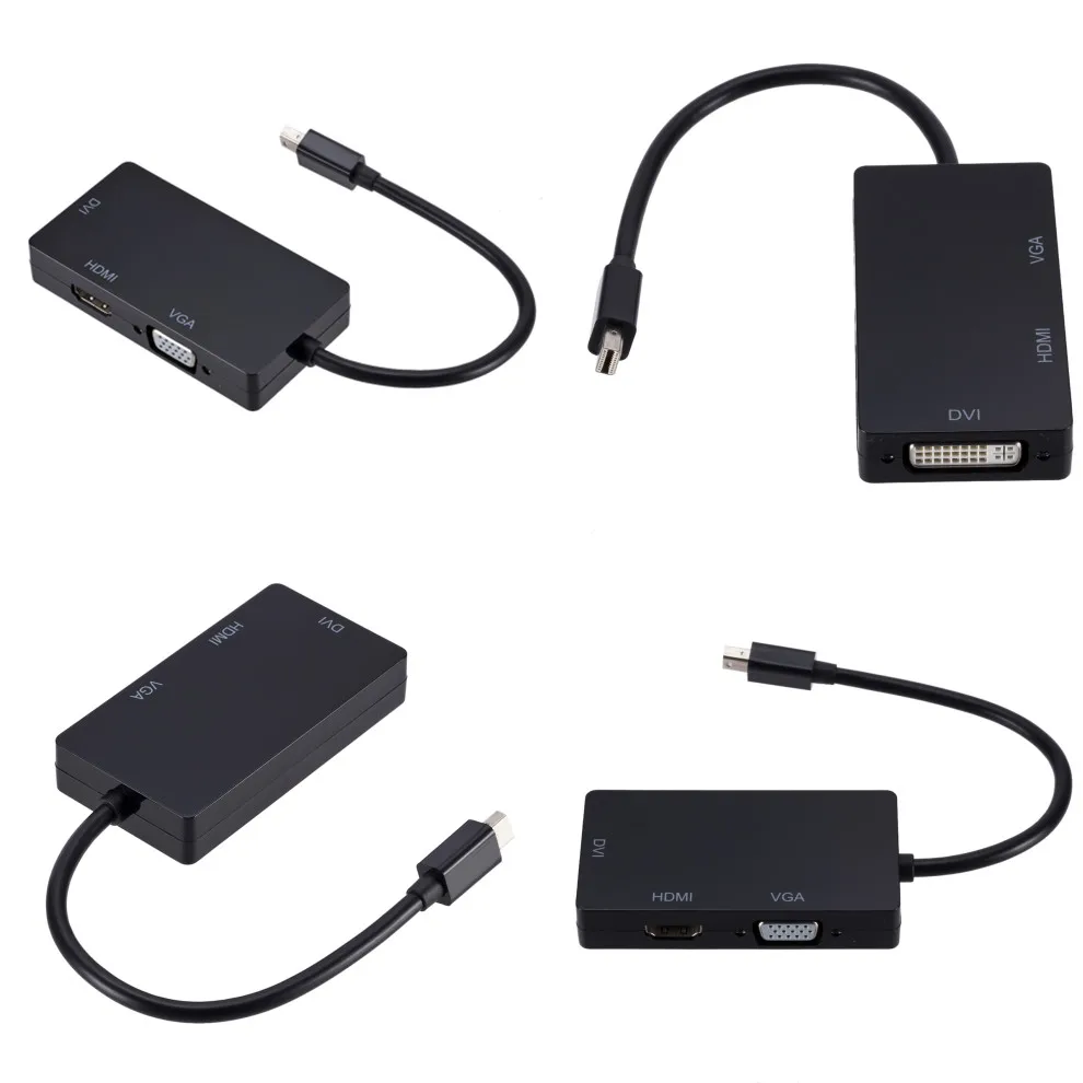 LccKaa 3 в 1 DisplayPort DP HDMI совместимый кабель адаптера DVI VGA 1080P конвертер разъем для ПК