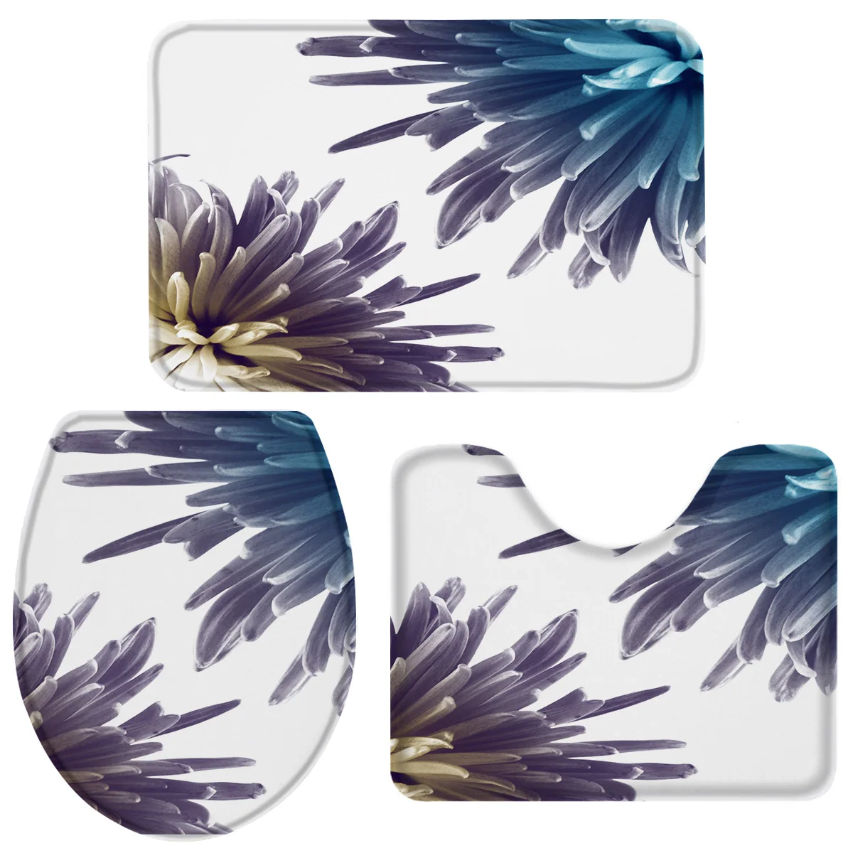 Набор из 3 предметов для ванной комнаты художественный дизайн с изображением