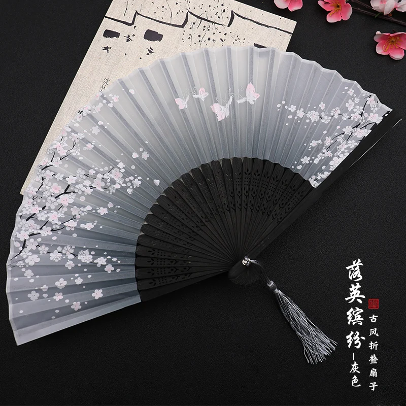 

Fan Folding Fan Chinese Style Female Antique Tassel Summer Portable Classical