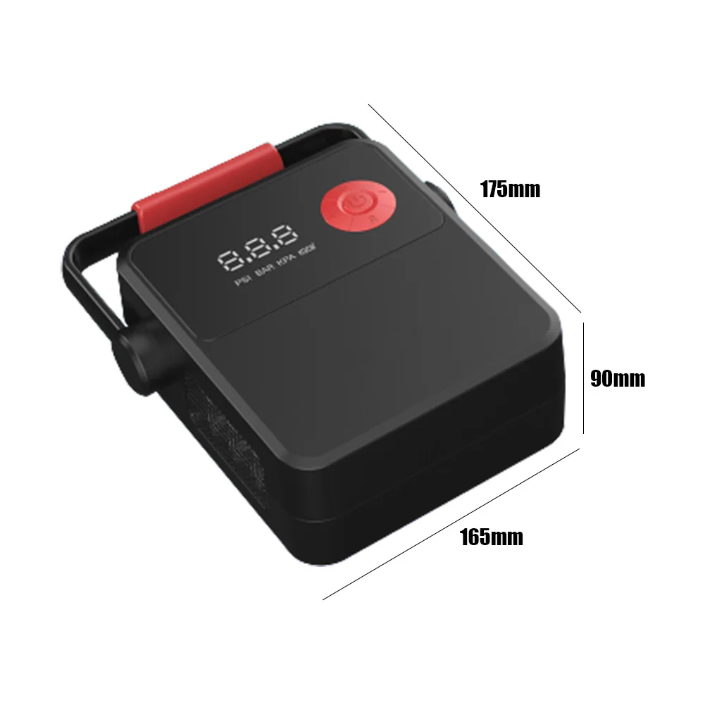 

Tire Pump12V Portable Car Air Compressor Auto Tire Inflator Mini Air Pump with Handle Digital Pressure Gauge Emergency LED Light