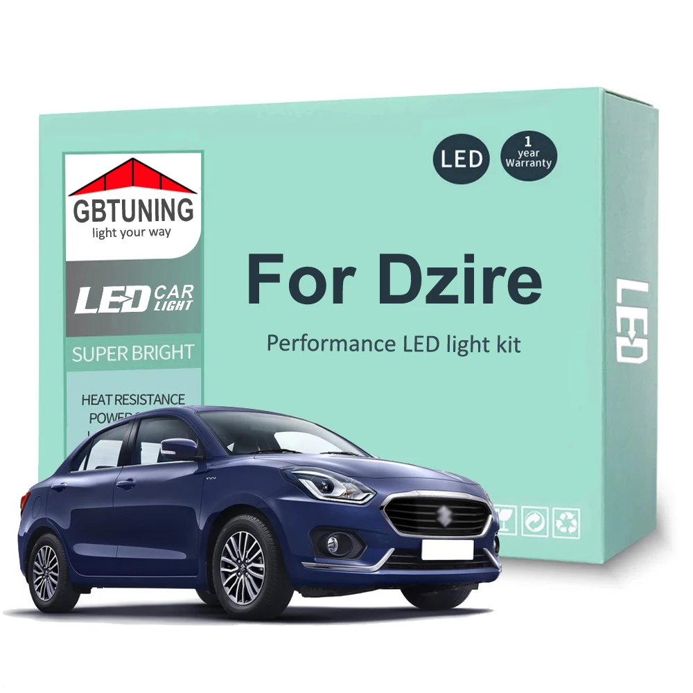 

Комплект светодиодных ламп для светильник на Suzuki Dzire 2017, 2018, 2019, 2020, 2021, 10 светодиодный т. светодиодный без ошибок, 100%