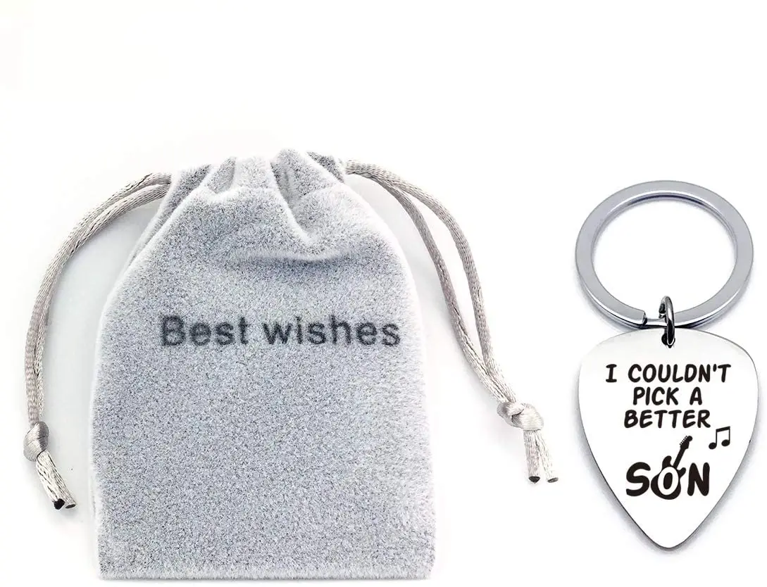 Брелок для гитары из нержавеющей стали Лучший музыкальный подарок сына