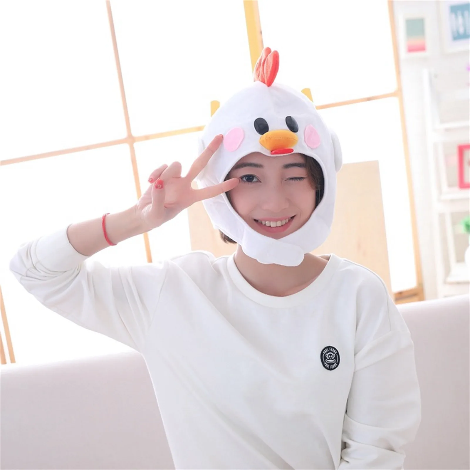 Шапка цыпленок аксессуары для плюшевых штук мультфильм забавная Очаровательная