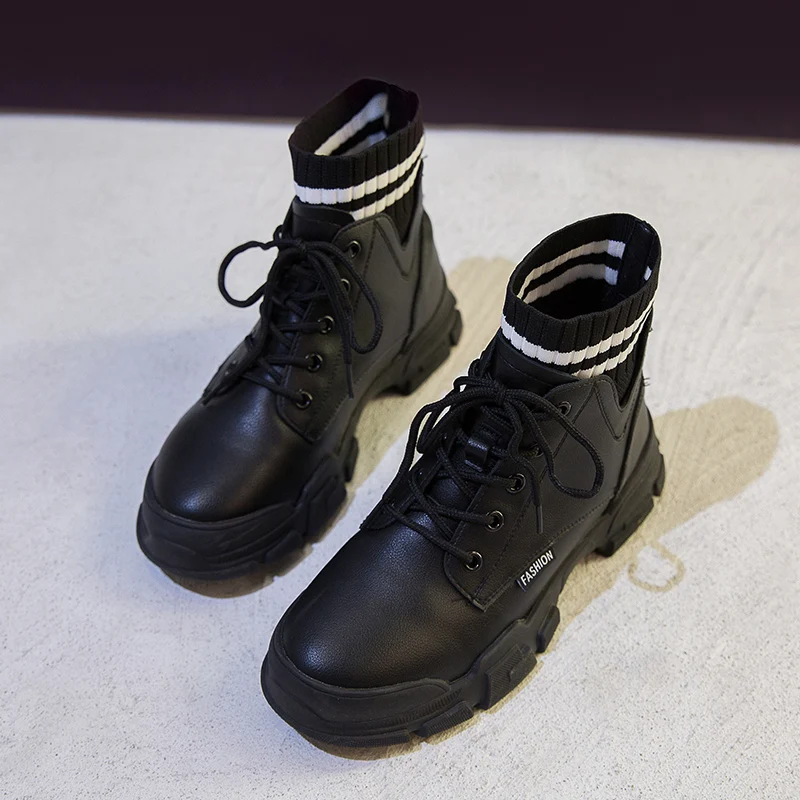 Женские ботинки женская обувь Новинка осени 2020 британские короткие из