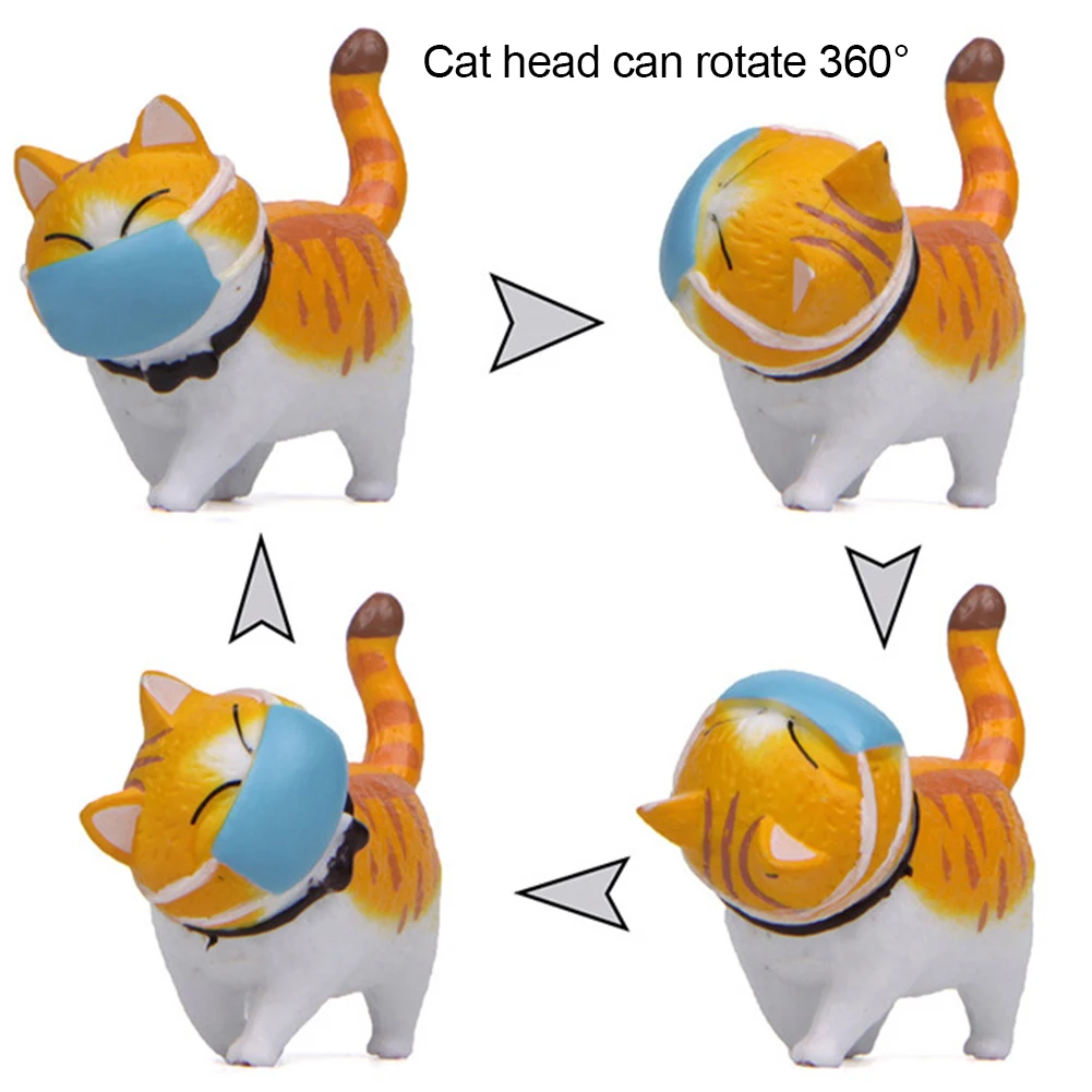 Мультяшный чехол для лица толстый кот мини модель фигурка орнамент микро пейзаж