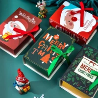 christmas santa claus gift box book shape candy boxes bags party decoration supplies 4pcs merry christmas