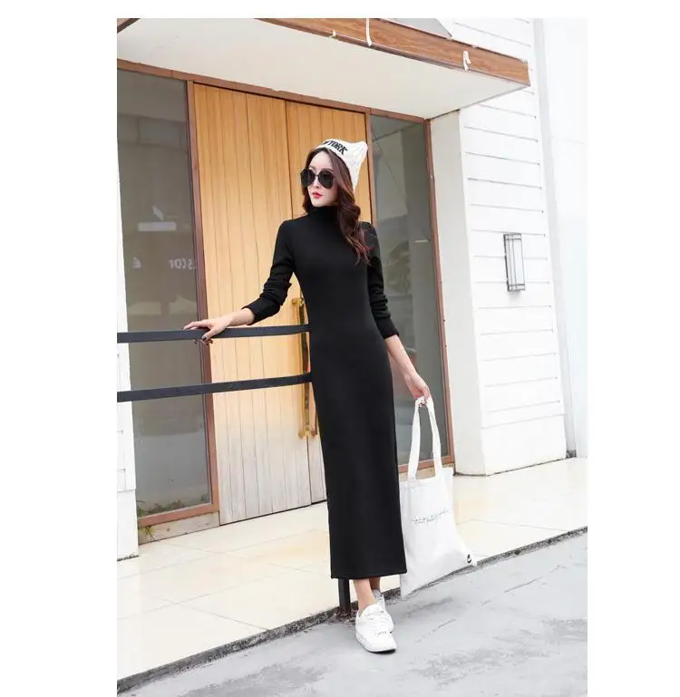 

Woman Dress Dresses Women Winter Sweater Dress Pencil Wrist Ankle-Length Empire Y2k Dress Sexy Dress