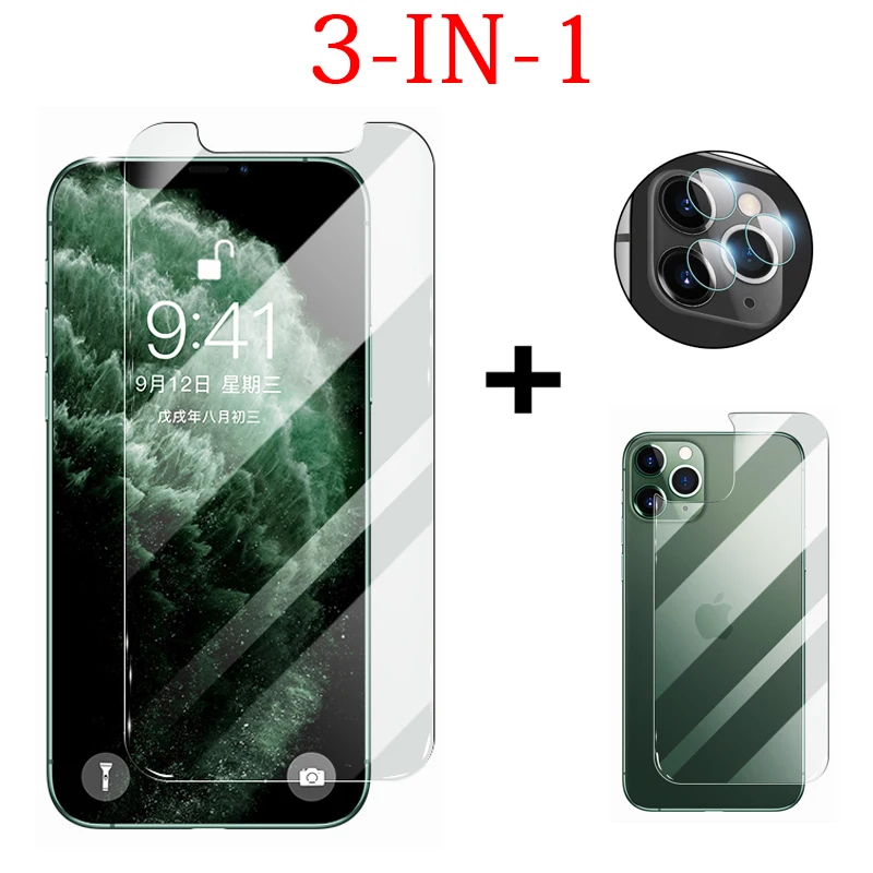 Закаленное стекло 3 в 1 для iphone 11 Pro Max защитная пленка камеры Защитное задней