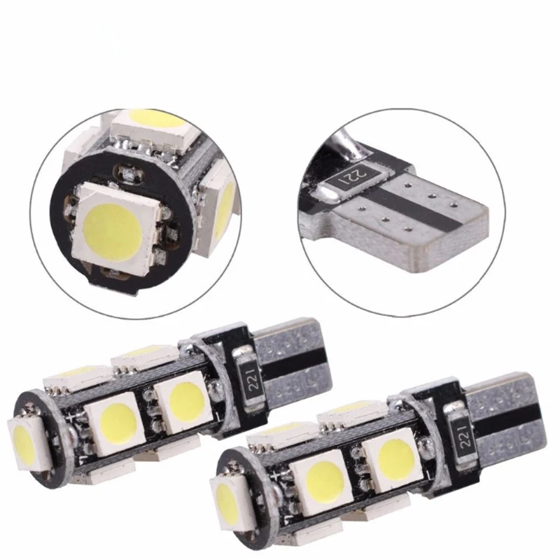 T10 194 168 9 SMD 5050 Автомобильный светодиодный светильник Canbus W5W для автоматического