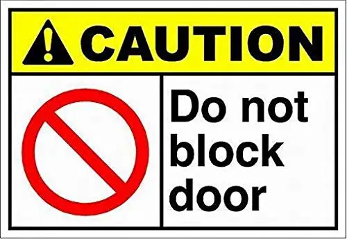12X16 Не блокируйте дверь внимание OSHA Ansi знак Предупреждение знак защитный знак металлический жестяной цвет 12X16 Не блокируйте дверь внимание OSHA Ansi знак Предупреждение знак защитный знак металлический жестяной цвет