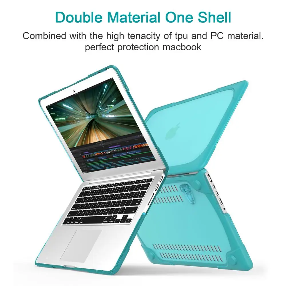 Противоударный Внешний чехол для Macbook Air 11 12 13 NewPro 13,3 15 A2159 A1932 Жесткий пластиковый Чехол со складной подставкой