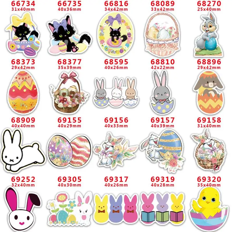 

30 шт., пасхальные полимерные украшения для волос