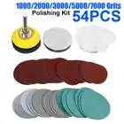 Наждачные диски для древесины, 55 шт., от 1000 до 7000 Грит, 2 дюйма, 50 мм