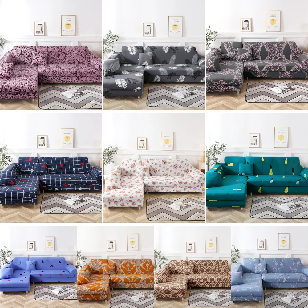 L образные эластичные Угловые чехлы для диванов гостиной секционные из спандекса
