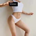 Трусики женские, бесшовные, с Т-образной спинкой, ярких цветов, размера плюс, M-XXL