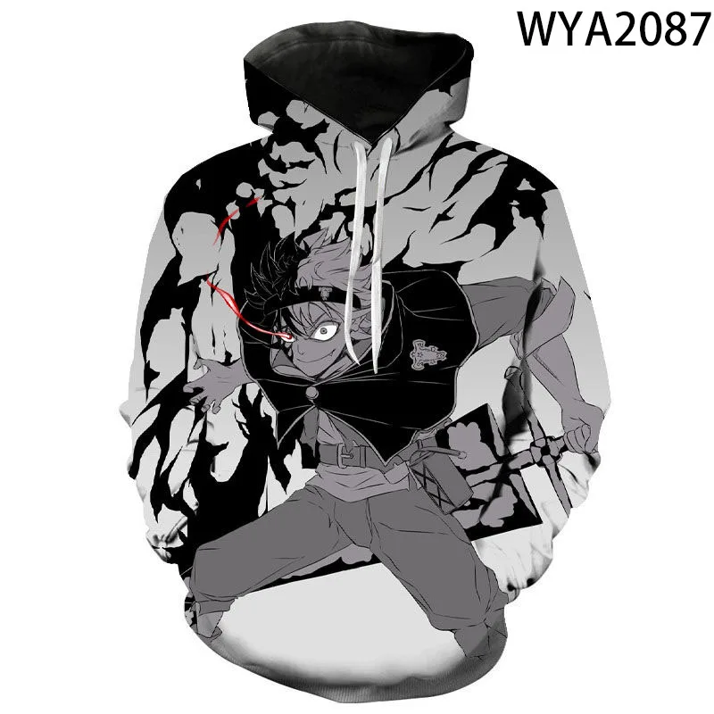 

2021New Fashion Hoodies Men Women Children Black Clover 3D Printed Cartoon Anime Sweatshirts Pullovers Casual Hooded Tops