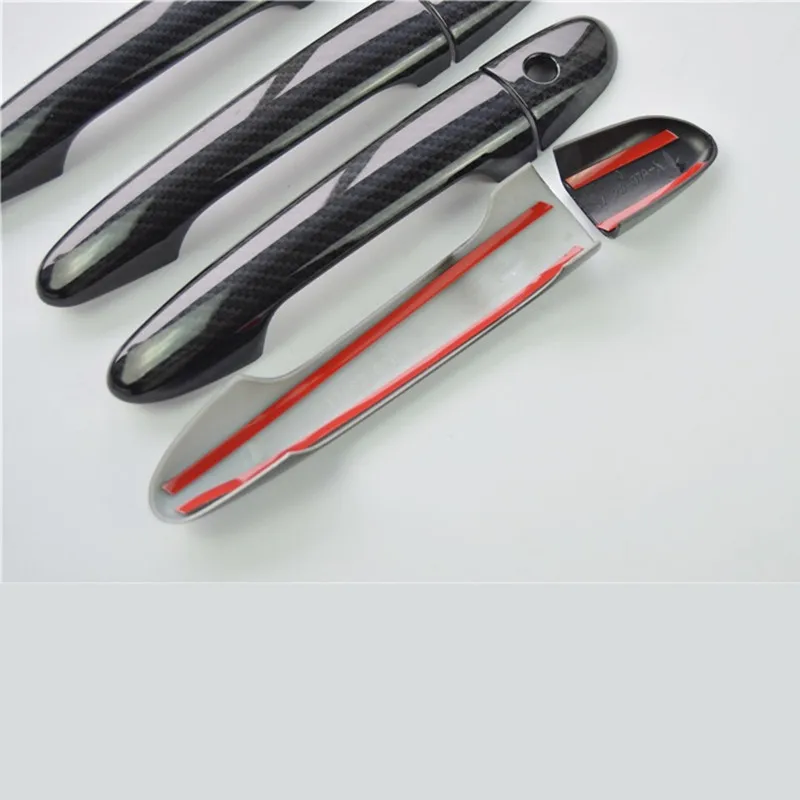 1 комплект из углеродного волокна Наружная ручка двери автомобиля крышка дверная