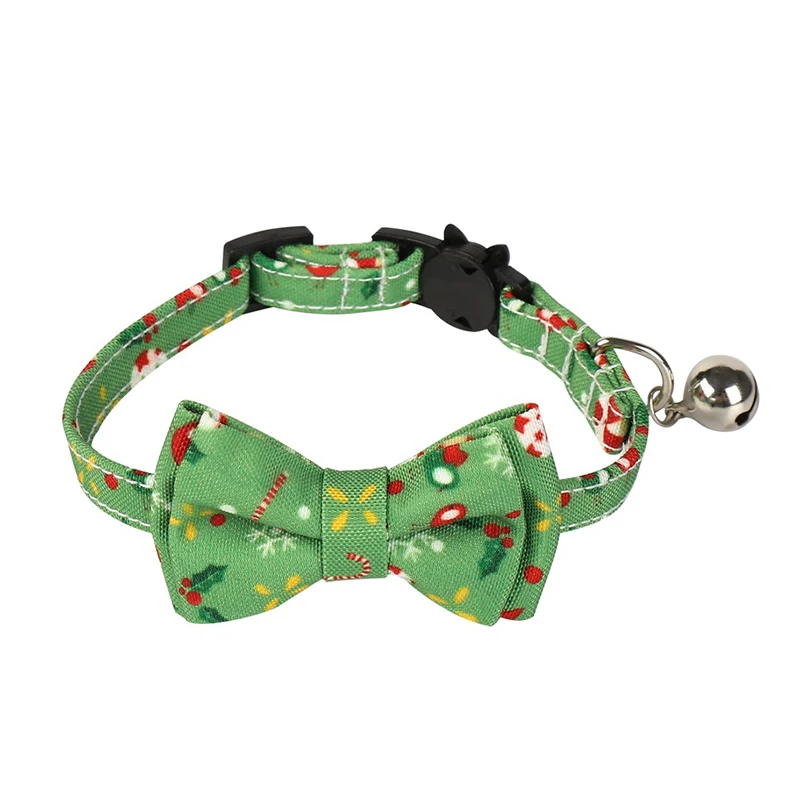 Рождественский ошейник для собак со снежинками бант галстук больших и маленьких