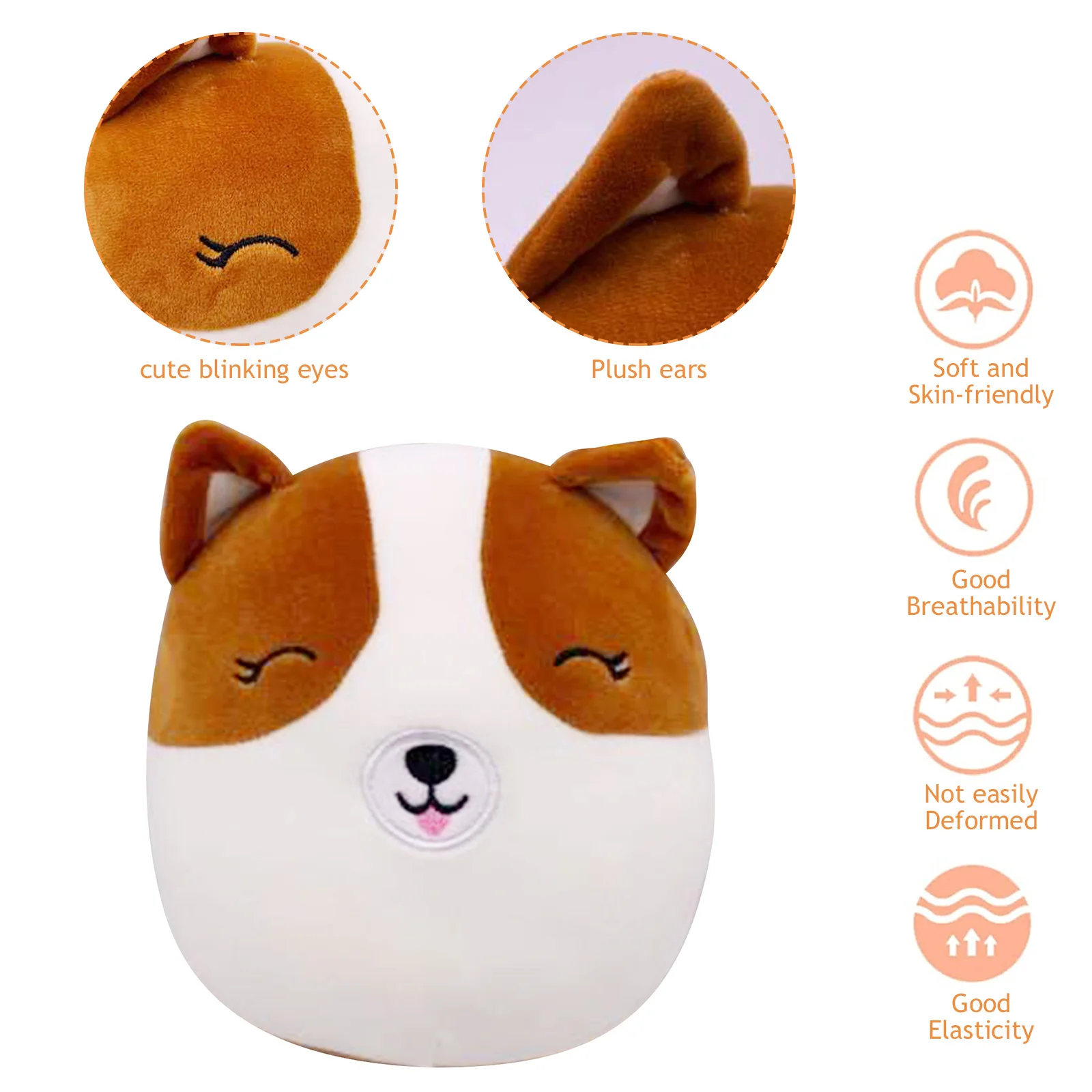 

7,87 дюймовая милая собака, плюшевая игрушка, мягкая набивная милая собака, животное, кукла для сна, плюшевая подушка для обнимания, домашняя к...