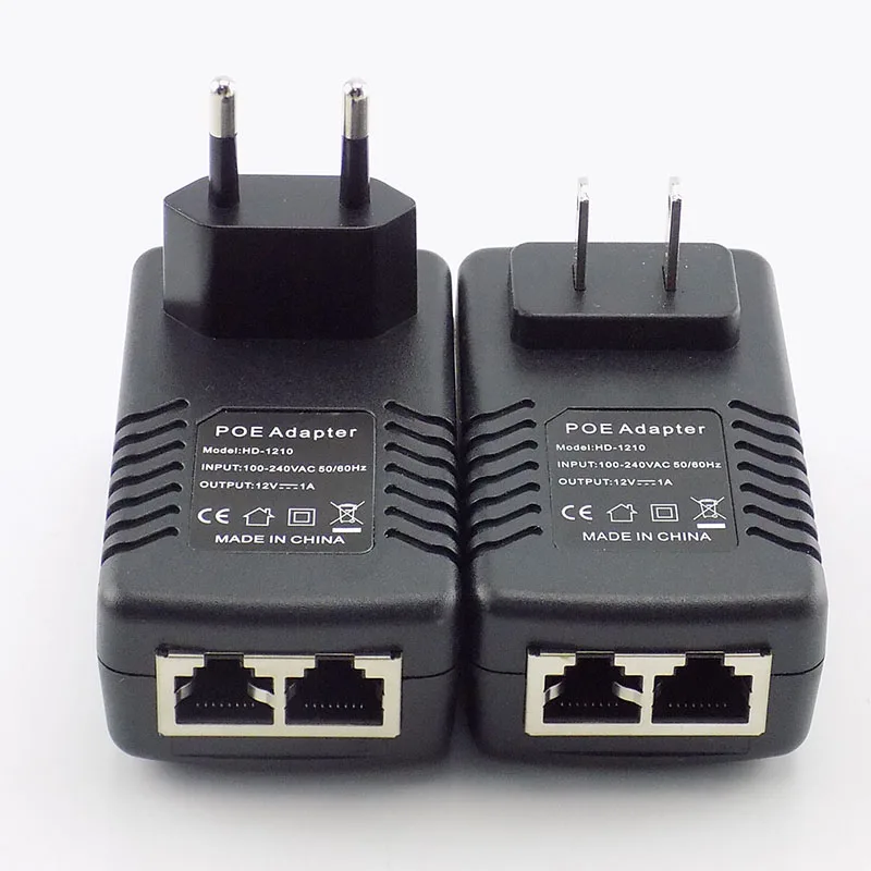 POE инжектор DC 48 В 0.5A 24 Вт 12 В 1A Poe источник питания адаптер-форсунка переключатель для ip-камеры Wifi настенное зарядное устройство US/EU штекер