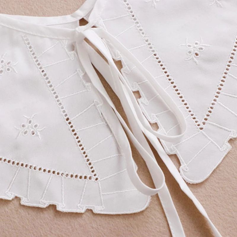 Накладной Воротник Женский жаккардовый с бантом короткий |