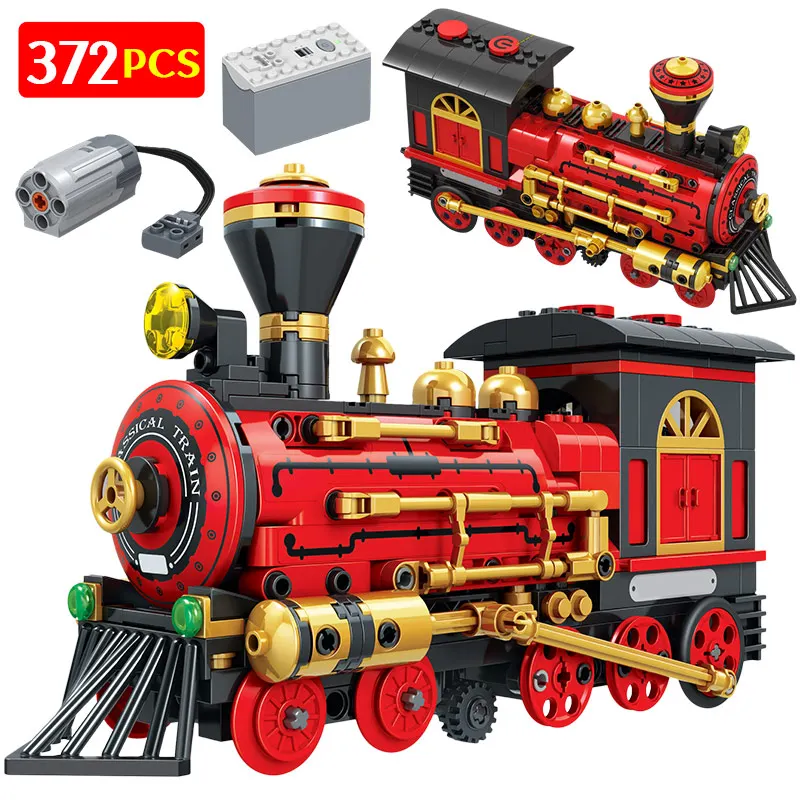 372 шт. город идеи Электрический классическая красная модель поезда