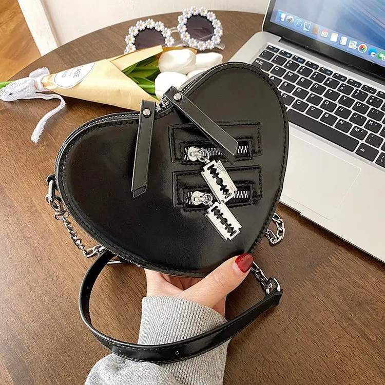 

Japanese Harajuku Cute Love Uniform Bag Soft Girl Student Shoulder Messenger Bag Girl Pu Small Bag Commuter Bag