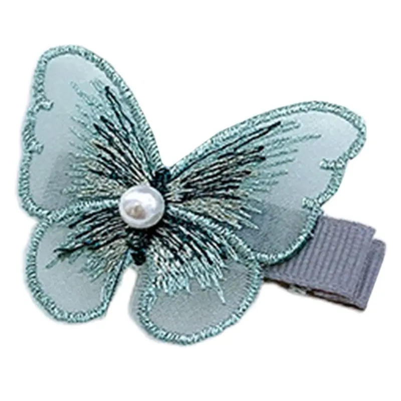 

Korean Duckbill Hair Clip Girls Embroidery Butterfly Hairgrip Hairpin Barrette Y5GC