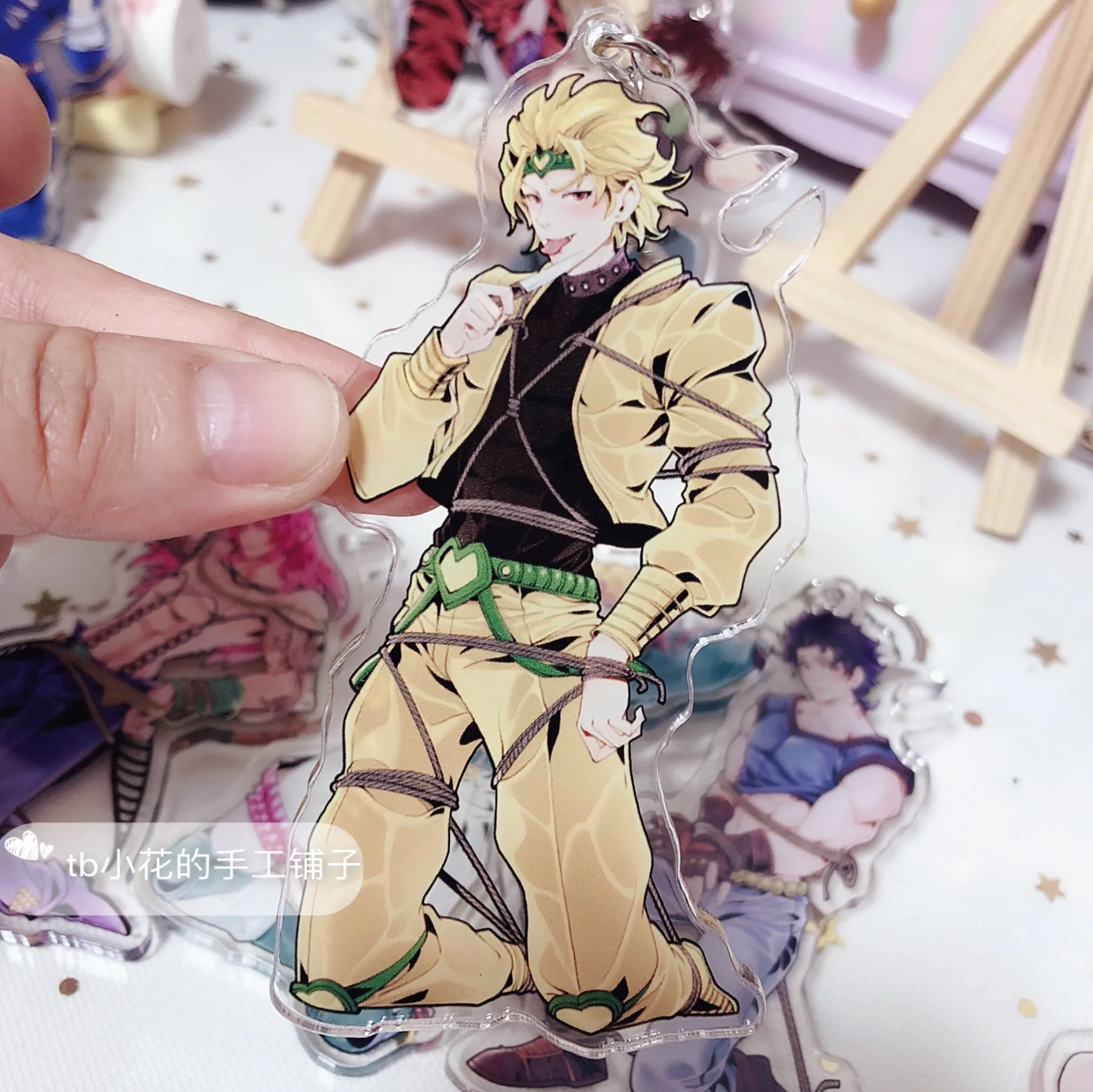01 JOJO невероятное приключение Золотой ветер Narancia Ghirga Giorno Giovanna Сьерра-Леоне фигурка Косплей акриловый брелок Подвеска для ключей - Цвет: 01