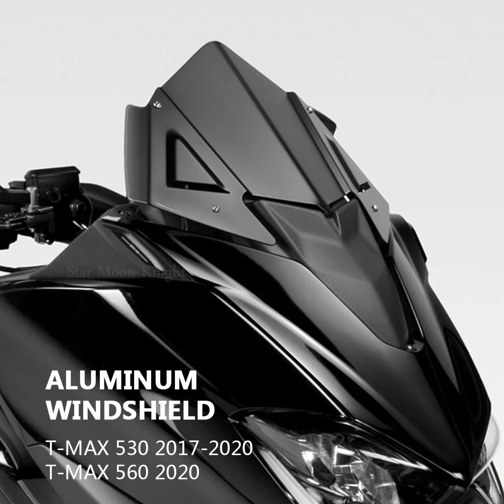 Motorcycle Accessories Aluminum Windscreen Windshield Wind Shield Deflector For Yamaha T-MAX 530 560 TMAX T MAX 2017-2020 2019