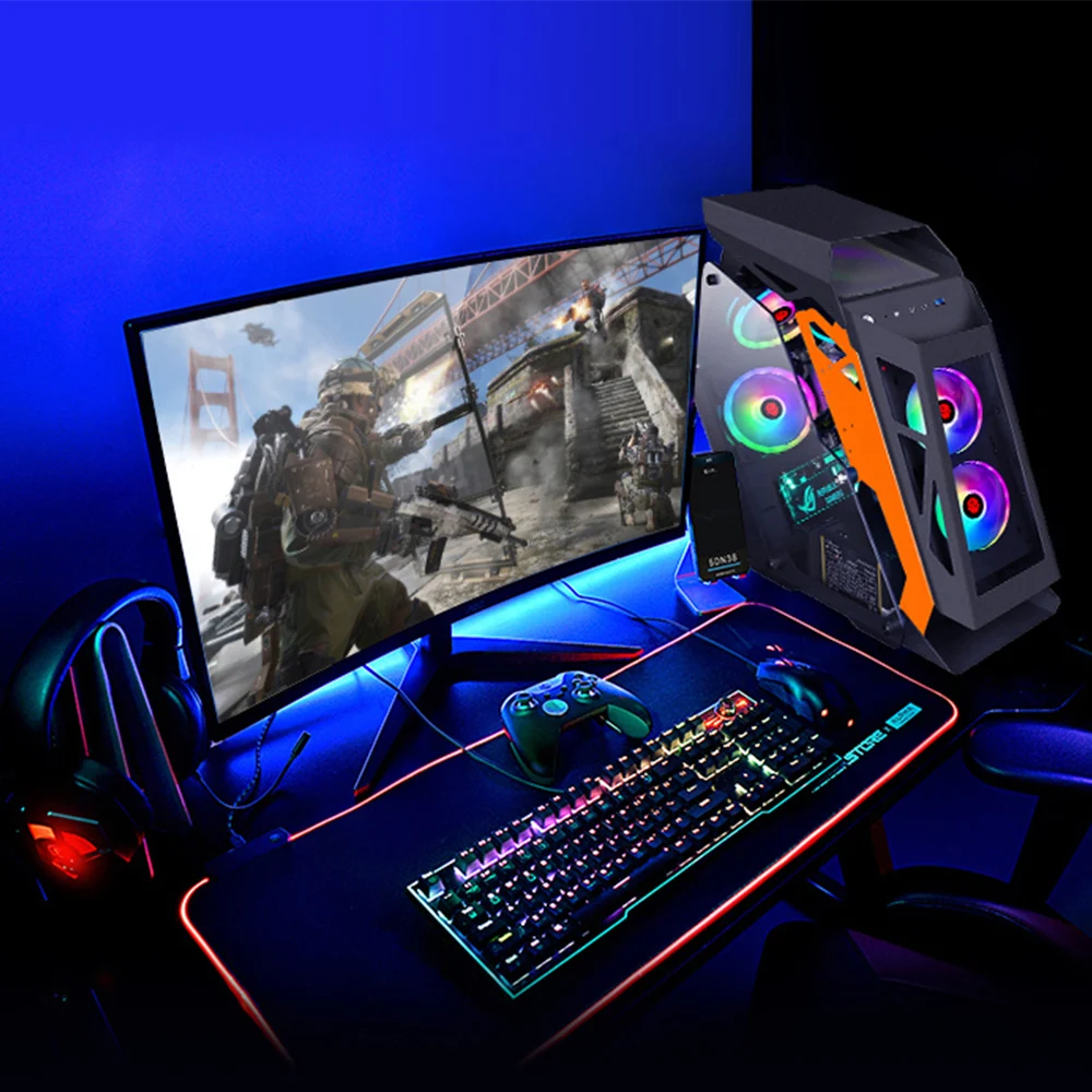 MATX Mini ITX материнская плата компьютер геймерский Чехол DIY боковой прозрачный