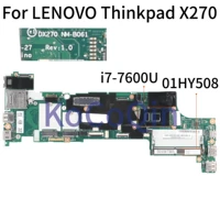 kocoqin laptop motherboard for lenovo thinkpad x270 core sr33z i7 7600u mainboard 01hy508 nm b061