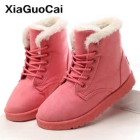 women boots winter super warm snow boots suede ankle boots for female furry shoes botas mujer plush booties shoes woman 2021