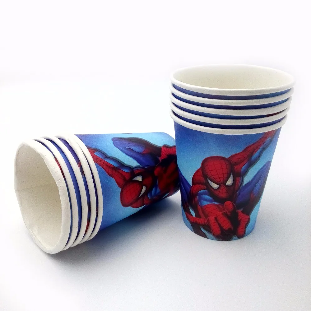 10 шт./лот Кубок Человека-паука мультфильм супергерой День Рождения украшения