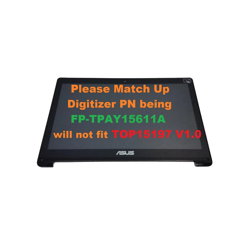

Laptop LCD Touch Screen Assembly For Asus 90NB0691-R21000 Q551LN N591LN FP-TPAY15611A