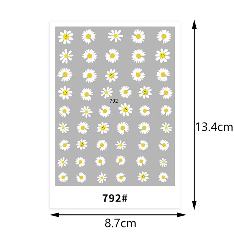 1 шт. 5 видов конструкций наклейки для ногтей с цветочным рисунком|Стикеры и