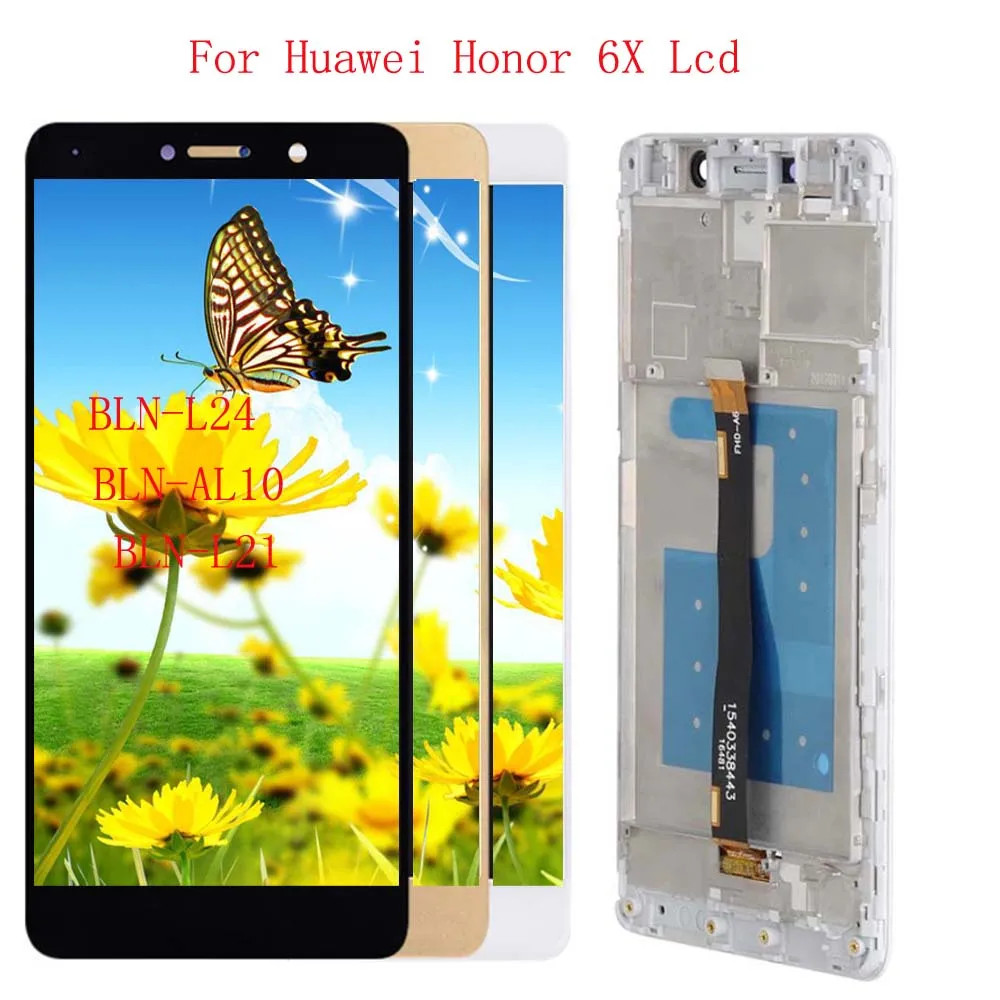 5 дюймов ЖК-дисплей для Huawei Честь 6X/Чехол-книжка MATE 9 lite GR5 2017 сенсорный экран