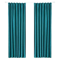 yokistg soft velvet blackout curtains for living room bedroom solid color modern plain drape window treatment decorative curtain