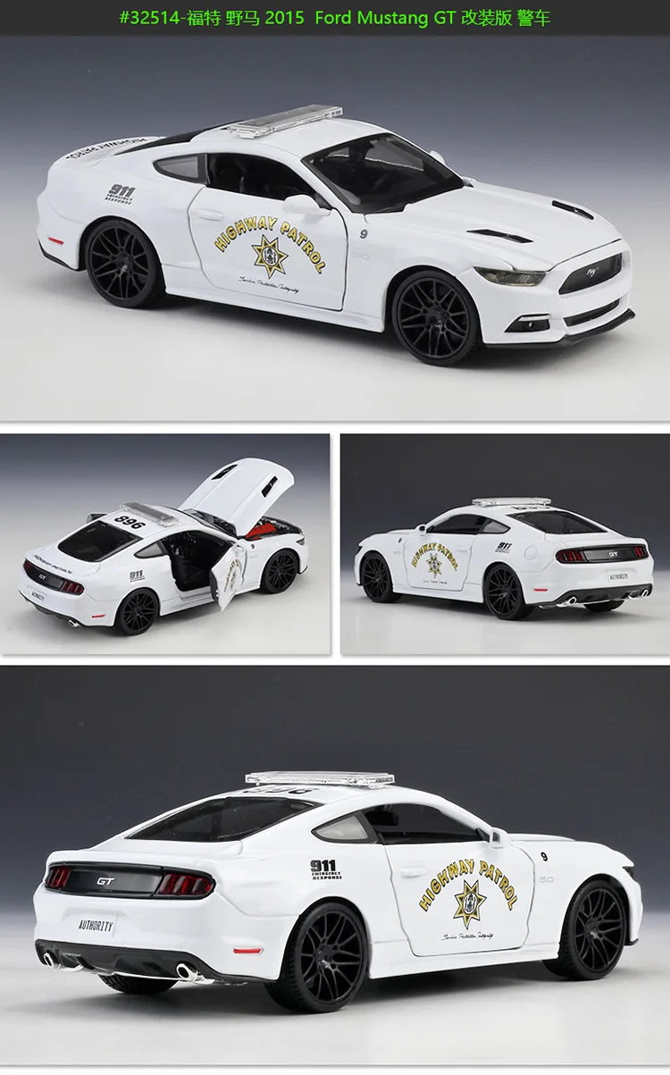 MAISTO 1/24 масштабная модель автомобиля игрушки Ford Mustang GT автомобиль из литого металла модель игрушка для коллекции, подарок, дети