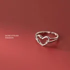 Кольца регулируемые в виде сердца для женщин, Винтажные Ювелирные украшения на палец в ретро стиле