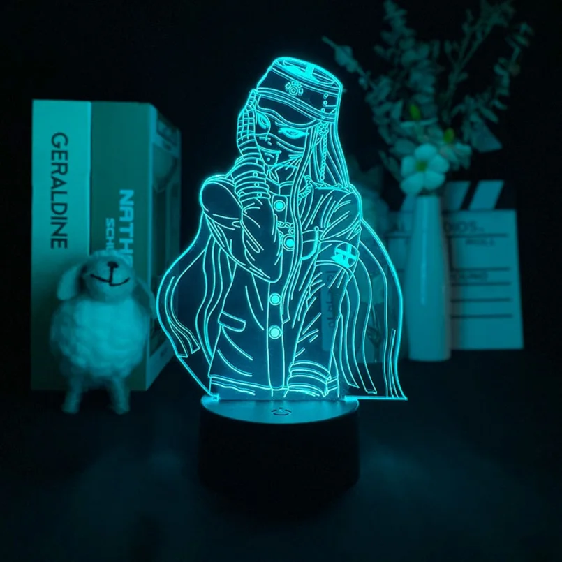 

LED Kids Room Night Light Killing Harmony Figure Anime Lamp Night Lighting Teenager Gift Desk Lamp Danganronpa Bluetooth Base