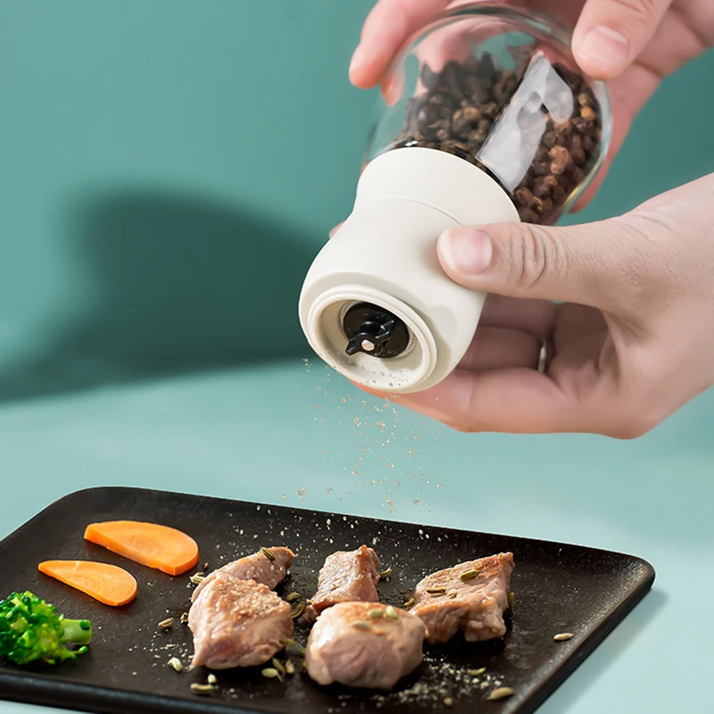 

1PC Bowling Manual Pepper Grinder Thickness Adjustable Pepper Grinder Kitchen Sprinkler Bottle Seasoning Bottle Kitchen Tools