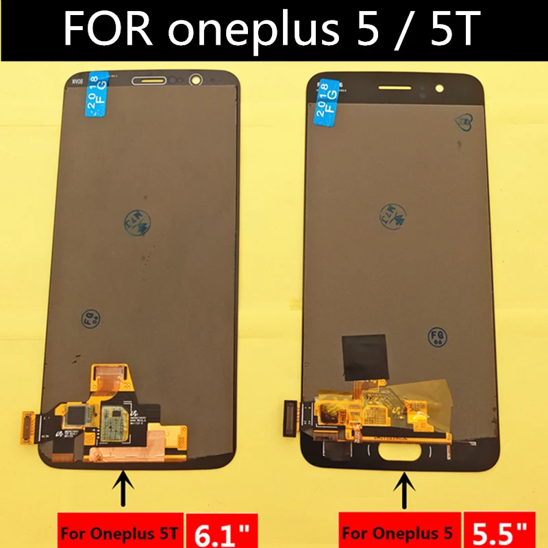 Для Oneplus 5 A5000 ЖК дисплей Дисплей + кодирующий преобразователь сенсорного экрана в
