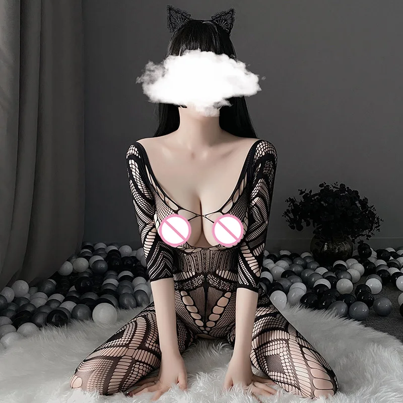 Сексуальная прозрачная Униформа на лямках с вырезами плечах глубоким U-образным