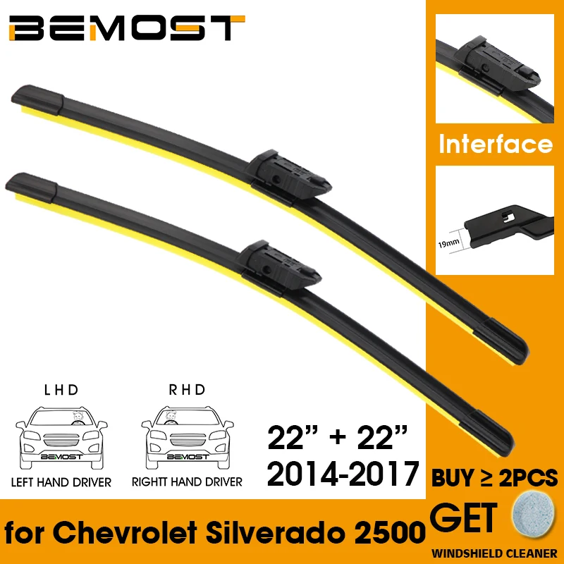 

Car Blade Front Window Windshield Rubber Silicon Refill Wiper For Chevrolet Silverado 2500 2014-2017 22"+22" Car Accessories