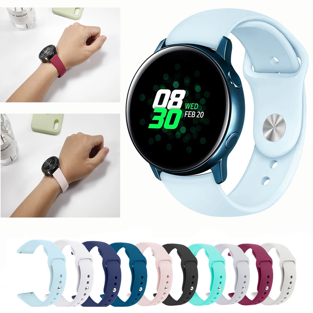20 мм frontier силиконовый сменный ремешок для samsung Galaxy Watch Активный браслет gear S2