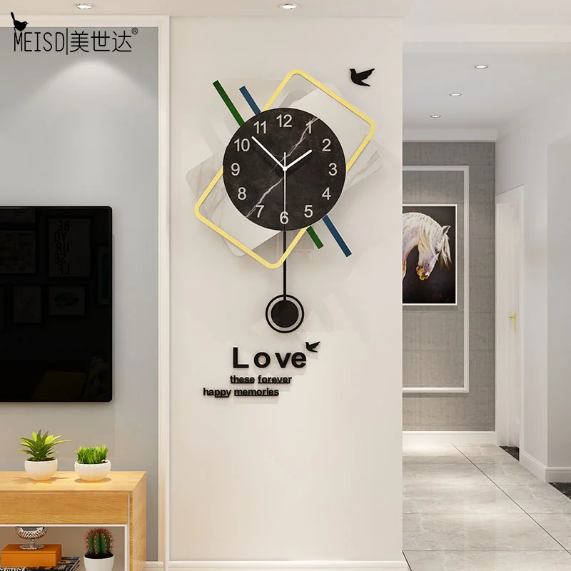 MEISD Качественные акриловые настенные часы маятниковые современный дизайн