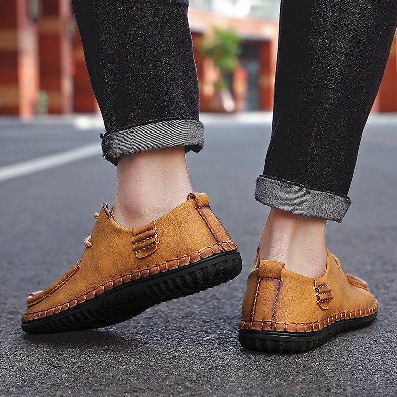 

Genuine Leather Shoes Men Classic Casual Men Shoes outdoor high Quality Men breathable Flats Lace-Up oxfords shoes Man Footwear