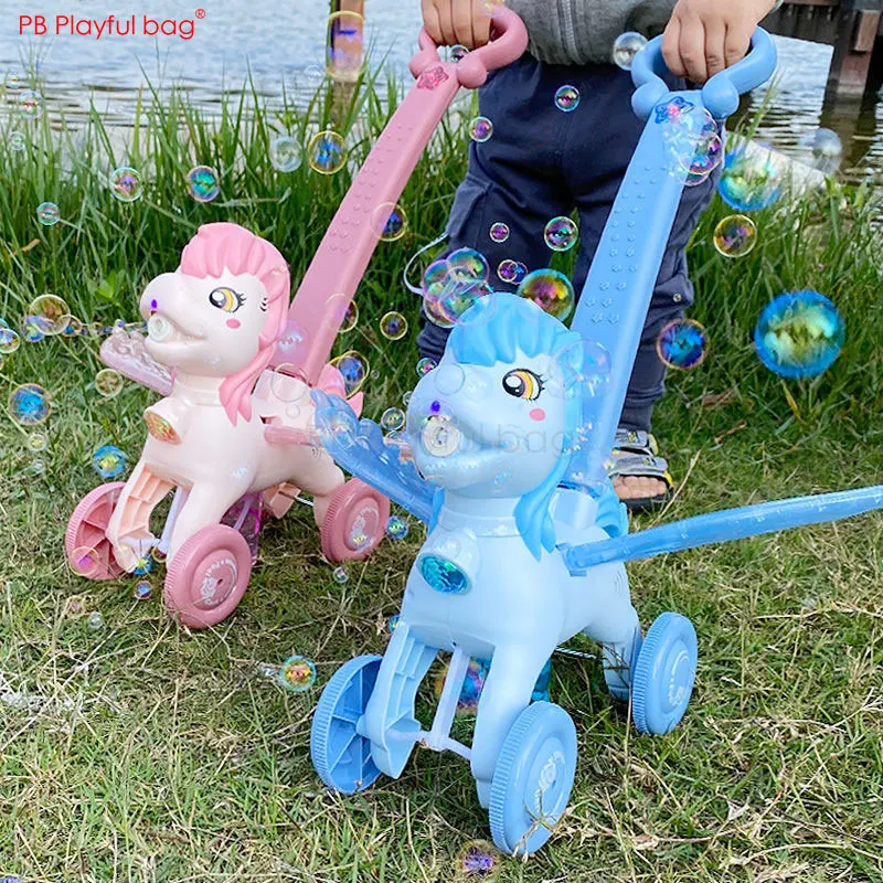 Электрическая ручная тележка Ponny с пузырьками для улицы детская пузырьковая