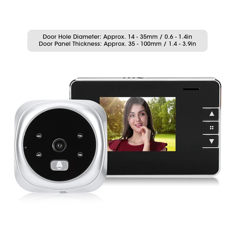 

2.8 Inch Digital Electronic Doorbell 125 Degree Video Doorbell Electronic Peephole Door Camera Home Security Viewer